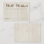 Wedding Well wenst Mr & Mrs. - Rustic Wood Contactkaartje (Voorkant / Achterkant)