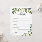 Wedding Well Wishes Card voor de Bride en Groom Kaart (Voorkant / Achterkant in situ)