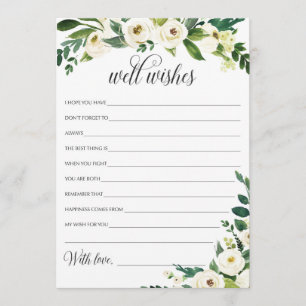 Wedding Well Wishes Card voor de Bride en Groom Kaart