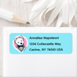 Wedding Westie Adresetiketten Etiket