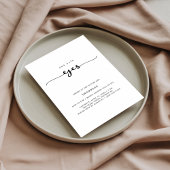 Wedding Whimsy Script Ze zei ja Vrijgezellenfeest Kaart