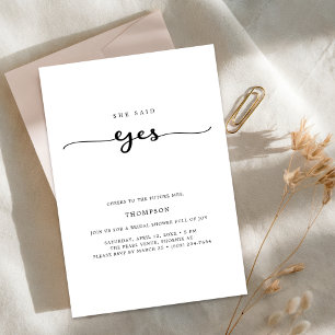 Wedding Whimsy Script Ze zei ja Vrijgezellenfeest Kaart