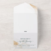 Wedding White All in save the date Emerald Green All In One Uitnodiging (Buitenkant)