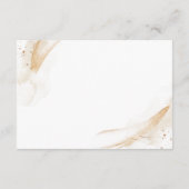 Wedding White Details Emerald Green Rose Floral Informatiekaartje (Achterkant)