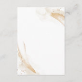 Wedding White Emerald Green Rose Floral Informatiekaartje (Achterkant)