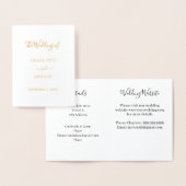 Wedding white gold website details luxury  folie kaarten (Display)