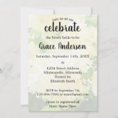 Wedding-White Hydrangeas Bridal Shower Feestdagenkaart (Voorkant)