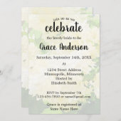 Wedding-White Hydrangeas Bridal Shower Feestdagenkaart (Voorkant / Achterkant)