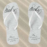 Wedding White Lace Persoonlijke bride Teenslippers<br><div class="desc">Dit ontwerp werd gecreeerd door digitale kunst. Het kan worden gepersonaliseerd door de aanpassingsknoop te klikken en de kleur te veranderen, een naam, initialen of uw favoriete woorden toe te voegen. Neem contact met me op colorflowcreations@gmail.com als je dit ontwerp op een ander product wilt gebruiken. Koop mijn oorspronkelijke abstracte...</div>