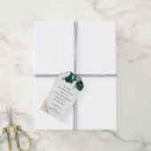 Wedding White Lavender Touch Emerald Green Cadeaulabel (Met Touw)