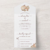 Wedding White Pumpkins Boho Terracotta RSVP All In One Uitnodiging (Binnen)