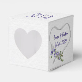 Wedding White Ribbon Heart Bedankdoosjes