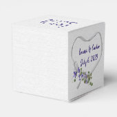 Wedding White Ribbon Heart Bedankdoosjes (Achterkant)