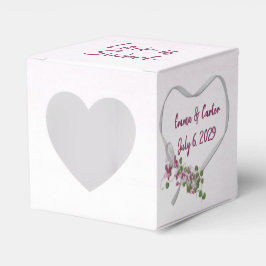 Wedding White Ribbon Heart Bedankdoosjes