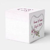 Wedding White Ribbon Heart Bedankdoosjes (Achterkant)