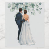 Wedding Wijn Etiket (Enkel label)