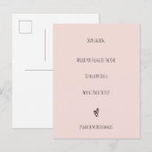 Wedding Will You Be My Bridesmaid Invitation Card Briefkaart (Voorkant / Achterkant)