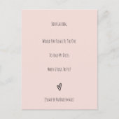 Wedding Will You Be My Bridesmaid Invitation Card Briefkaart (Voorkant)