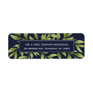 Wedding Willows Waterverf Greenery Adresetiketten Etiket