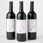 Wedding wine label personalized minimalist  wijn etiket (Flessen)