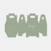 Wedding Wine Labels Elegant Typography Bedankdoosjes (Uitgevouwen)