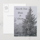 Wedding Winter Pine Tree Briefkaart (Voorkant / Achterkant)