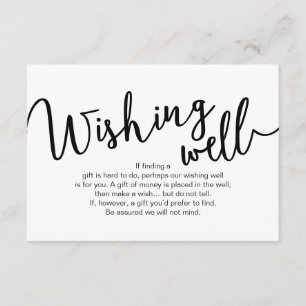 Wedding Wishing Well, Black Script Informatiekaartje