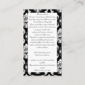 Wedding Wishing Well en Hotel Informatie Kaart (Achterkant)