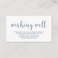 Wedding Wishing Well, Minimal design, Navy blufont