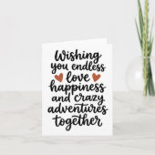 Wedding Wishing You Endless Love Happiness eco Kaart (Voorkant)