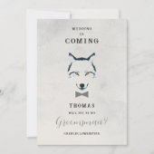 Wedding Wolf Groomsman Grey Shades Grey Bow Tie (Voorkant)