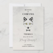 Wedding Wolf Ring Bearer Grey Shades Grey Bow Tie (Voorkant)