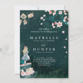 Wedding Wonderland Alice in Wonderland Kaart (Voorkant)