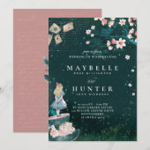 Wedding Wonderland Alice in Wonderland Kaart (Voorkant / Achterkant)