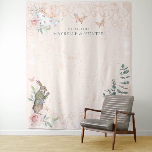 Wedding Wonderland Alice in Wonderland Wandkleed (In situ)