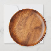 Wedding Wood Cut Unique Custom Invitation Kaart (Achterkant)