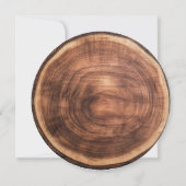 Wedding Wood Cut Unique Custom Invitation Kaart (Achterkant)