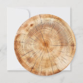 Wedding Wood Cut Unique Custom Invitation Kaart (Achterkant)