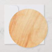 Wedding Wood Cut Unique Custom Invitation Kaart (Achterkant)