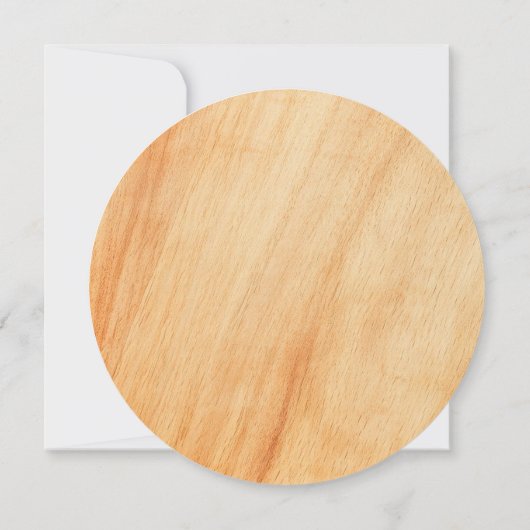 Wedding Wood Cut Unique Custom Invitation Kaart (Achterkant)