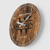 Wedding Wood Texture Grote Klok (Hoek)