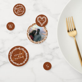 Wedding Woodsy Elegant Copper Voeg uw foto toe Confetti