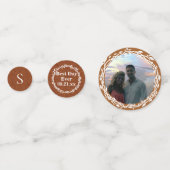 Wedding Woodsy Elegant Copper Voeg uw foto toe Confetti (Voorkanten)