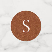 Wedding Woodsy Elegant Copper Voeg uw foto toe Confetti (Kleine voorkant)