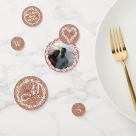 Wedding Woodsy Elegant Roos Gold Uw foto toevoegen Confetti