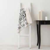 Wedding Word Art Collage Sherpa Deken (In situ)