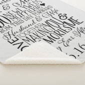 Wedding Word Art Collage Sherpa Deken (3/4)
