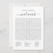 Wedding Word Scramble Bridal Shower Game Printable Kaart (Voorkant)