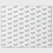 Wedding Wrapping Paper Couples Names Giftwrapping Cadeaupapier (Vlak)