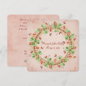 Wedding Wreath Vow Renewal Kaart (Voorkant / Achterkant)